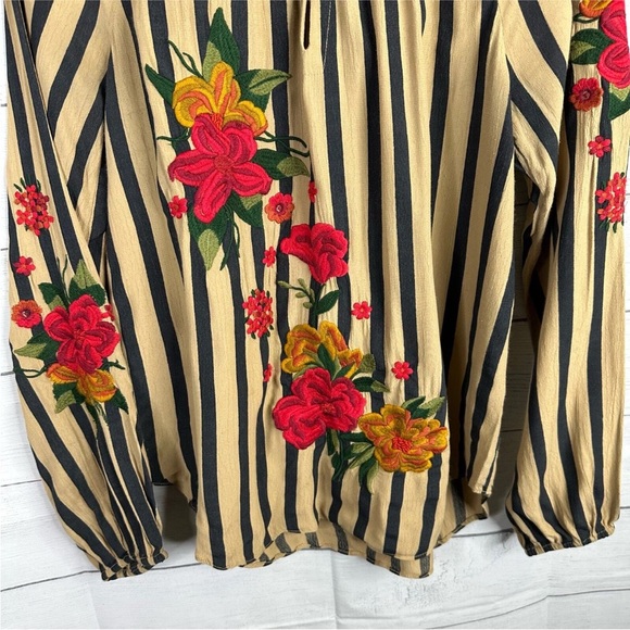 Anthropologie Embroidered Long Sleeve Top - Picture 5 of 9